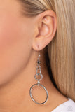 Glitzy Gesture - Silver Earrings Paparazzi