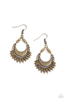 Lunar Luxury - Brass Earrings Paparazzi