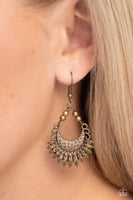 Lunar Luxury - Brass Earrings Paparazzi