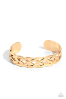 Celtic Cuff - Gold Men's Bracelet Paparazzi