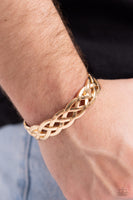 Celtic Cuff - Gold Men's Bracelet Paparazzi