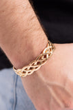 Celtic Cuff - Gold Men's Bracelet Paparazzi