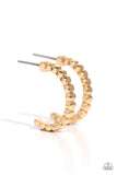 Olympian Oath - Gold Hoop Earrings Paparazzi