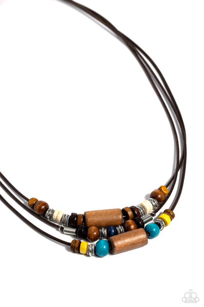 Wish You WOOD - Multi Wooden Necklace Paparazzi