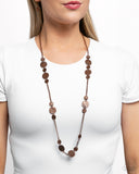 Elongated Elegance - Copper Necklace Paparazzi