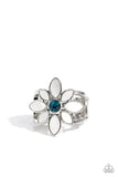 PETAL to the MEADOW - Blue Floral Ring Paparazzi