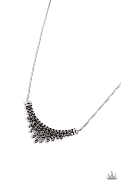 Dramatic Diadem - Silver Necklace Paparazzi