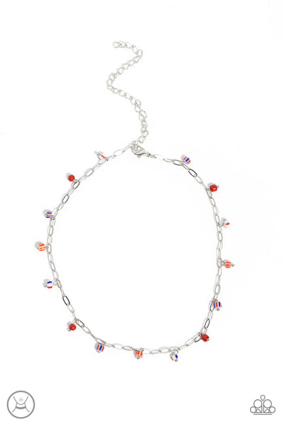 Beach Ball Bliss - Red Necklace Paparazzi