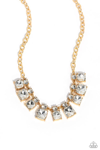 Fitted Fantasy - Gold Necklace Paparazzi