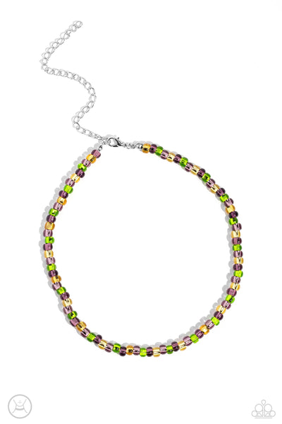 Colorfully GLASSY - Purple Necklace Paparazzi