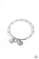 Bodacious Beacon - White Bracelet Paparazzi