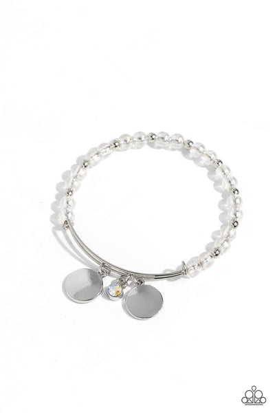 Bodacious Beacon - White Bracelet Paparazzi