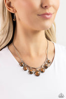 Rustic Recognition - Brown Necklace Paparazzi