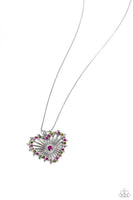 Flirting Ferris Wheel - Pink Heart Necklace Paparazzi