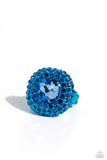 Glistening Grit - Blue Ring Paparazzi