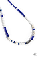 Beaded Bravery - Blue Necklace Paparazzi