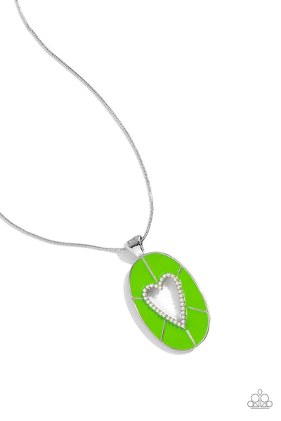 Airy Affection - Green Necklace Paparazzi