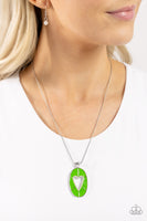 Airy Affection - Green Necklace Paparazzi