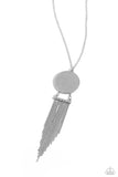 Tassel Tenure - Silver Necklace Paparazzi