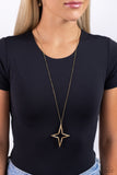 Stellar Showtime - Brass Star Necklace Paparazzi