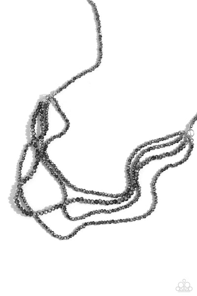 Candescent Cascade - Silver Necklace Paparazzi