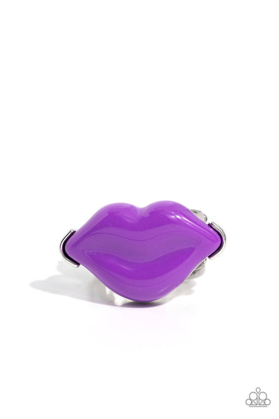 Lively Lips - Purple Ring Paparazzi