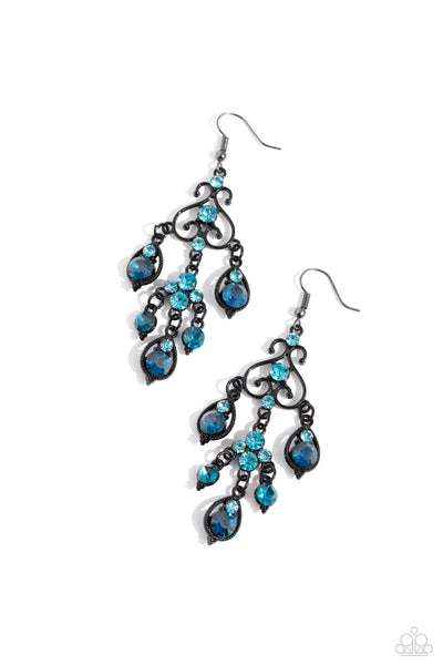 Regal Renovation - Blue Earrings Paparazzi