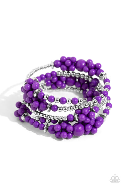 Compelling Clouds - Purple Bracelet Paparazzi