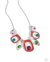 Poetically Painted - Orange Necklace Paparazzi