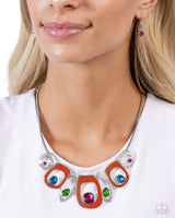 Poetically Painted - Orange Necklace Paparazzi