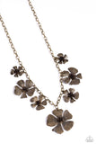 Prideful Pollen - Brass Necklace Paparazzi