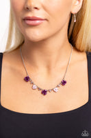 Strike a ROSE - Purple Necklace Paparazzi