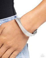 Rebellious Ribbons - Silver Bracelet Paparazzi