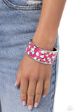 Penchant for Patterns - Pink Heart Bracelet Paparazzi