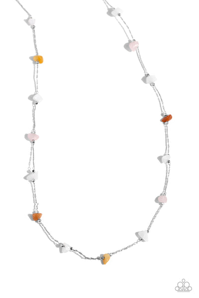 Narrow Novelty - White Necklace Paparazzi