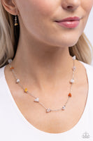 Narrow Novelty - White Necklace Paparazzi