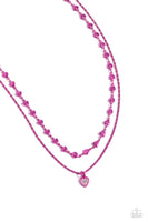 Cupid Combo - Pink Heart Necklace Paparazzi