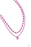 Cupid Combo - Pink Heart Necklace Paparazzi