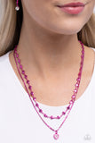 Cupid Combo - Pink Heart Necklace Paparazzi