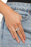 Monogram Memento - Silver - J Initial Ring Paparazzi