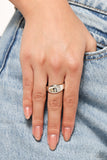 Monogram Memento - Silver - N Initial Ring Paparazzi