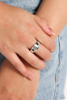 Monogram Memento - Silver - S Initial Ring Paparazzi