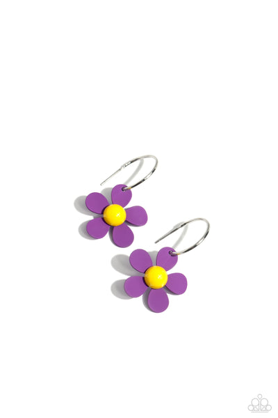 More FLOWER To You! - Purple Earrings Paparazzi