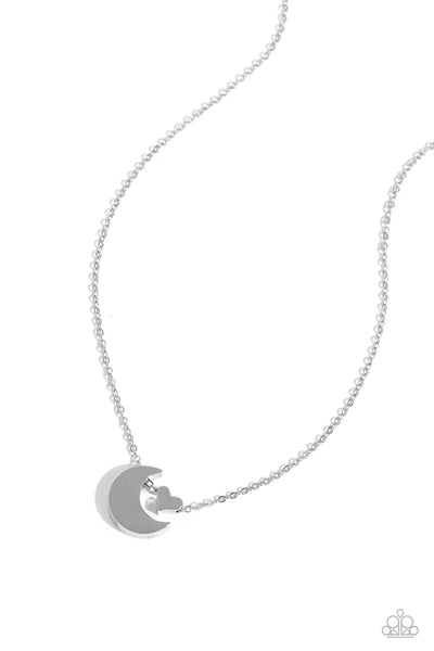 Low-Key Lunar - Silver Necklace Paparazzi