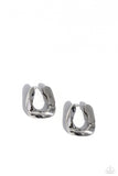Asymmetric Advocate - Silver Hoop Earrings