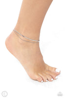 Glistening Gauge - Silver Anklet Paparazzi