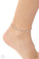 Highlighting My Heart - Silver Anklet Paparazzi