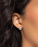 Breathtaking Birthstone - White Earrings Paparazzi