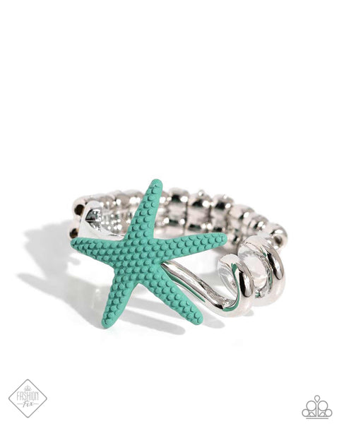 Wish Upon A STARFISH - Blue Star Ring Paparazzi