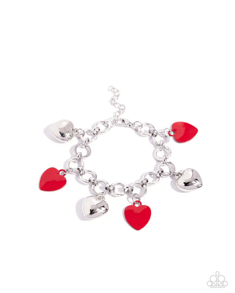 Whole Lotta Love - Red Heart Bracelet Paparazzi